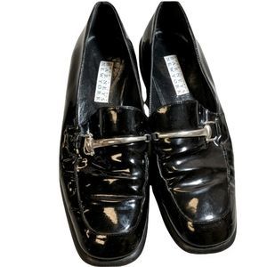 Barney’s Black Patent Leather Loafer w/ Horse bit Detail  Size:8.5